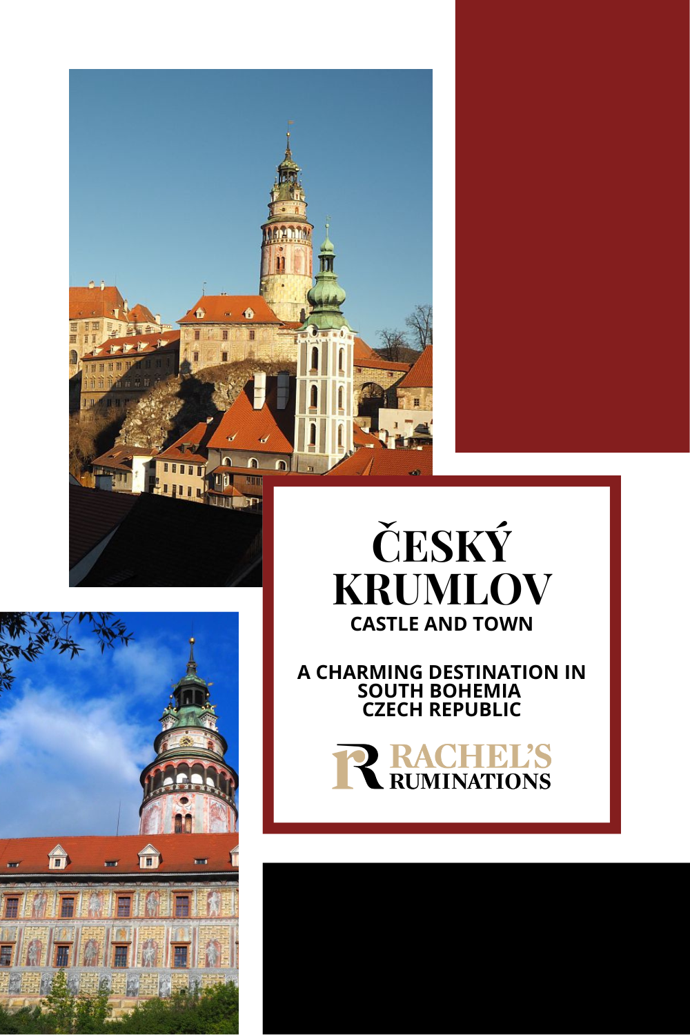 On your trip to Czechia, besides Prague, I highly recommend visiting Cesky Krumlov and the imposing Czesky Krumlov Castle. via @rachelsruminations