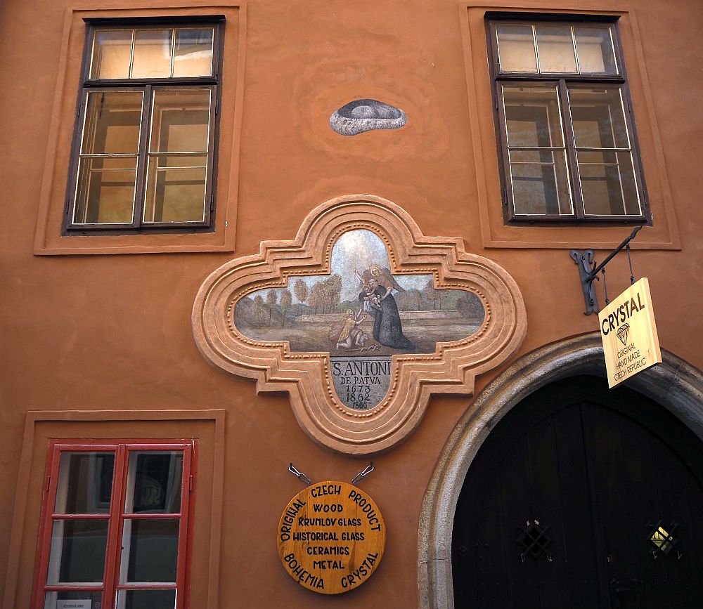 A painting on a building in Cesky Krumlov