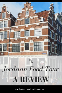 Pinnable image: Text: Jordaan Food Tour A Review Image: Papeneiland Cafe's building