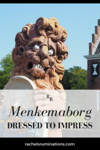 PInnable image
Text: Menkemaborg: Dressed to Impress
Image: a statue of a lion looking forlorn