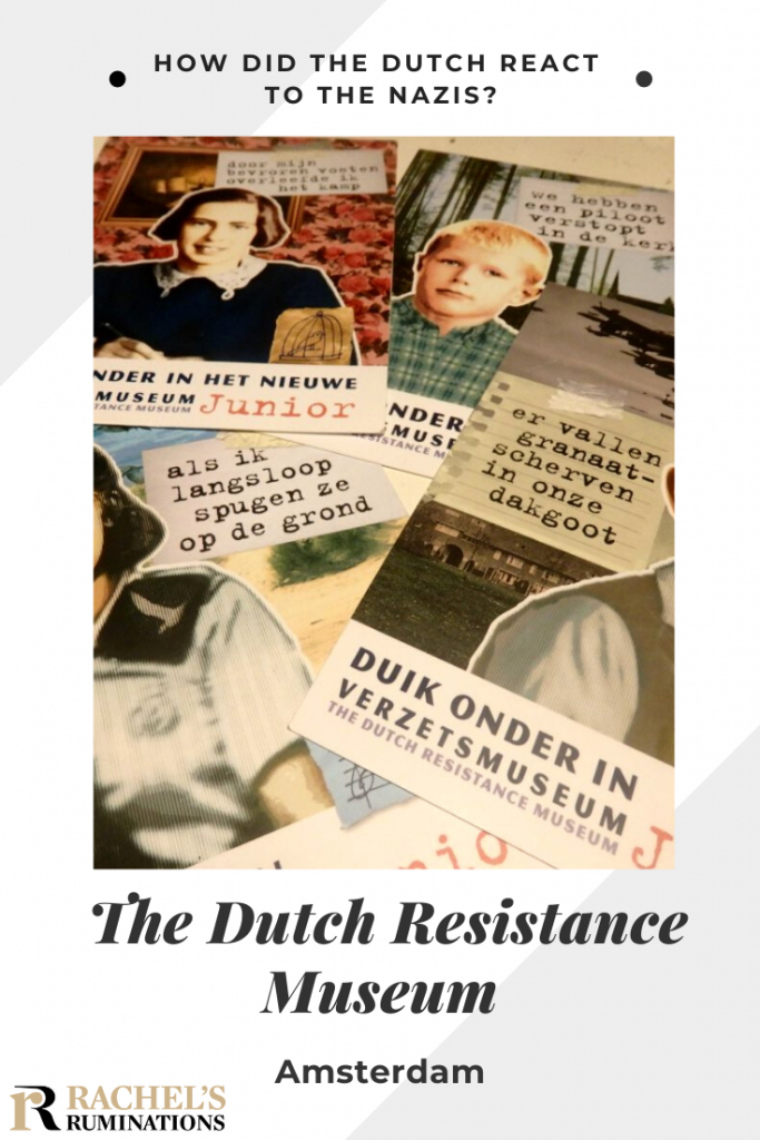 Pinnable image
Text: How did the Dutch react to the Nazis? The Dutch Resistance Museum Amsterdam (and the Rachel's Ruminations logo)
Image: the scattered postcards shown in the previous photo.