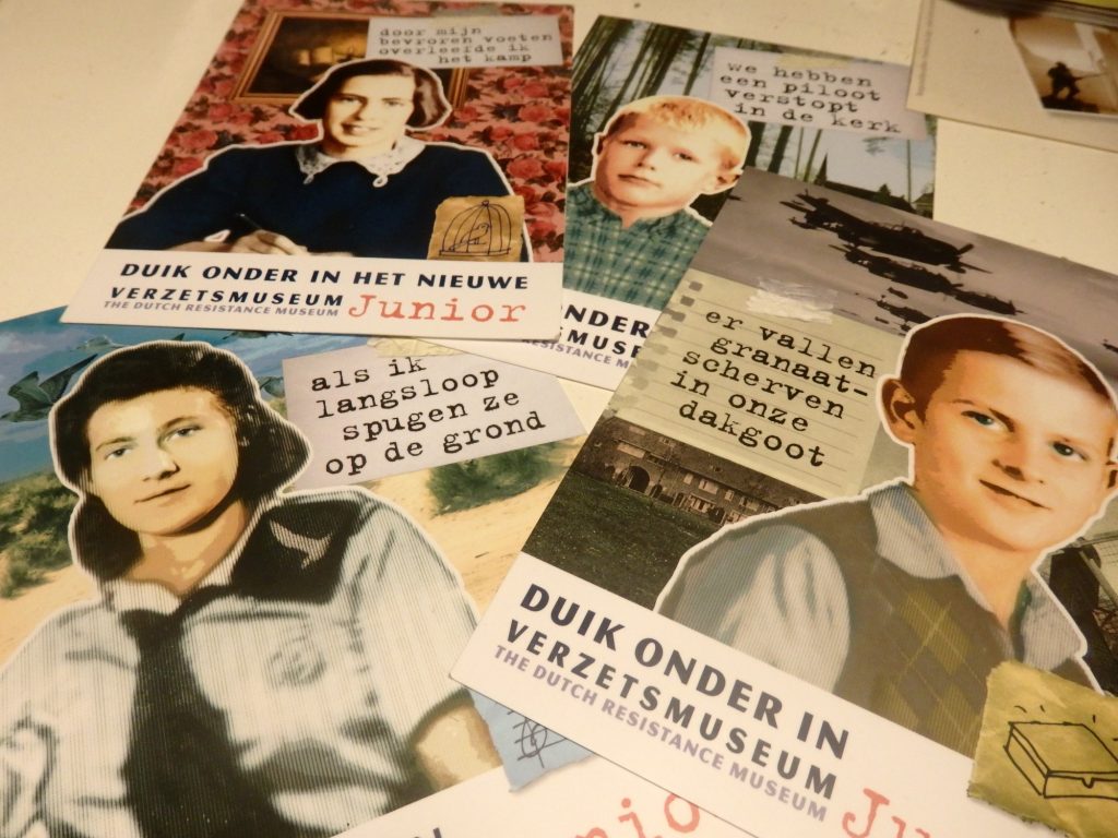 Each postcard has an image of a child.
