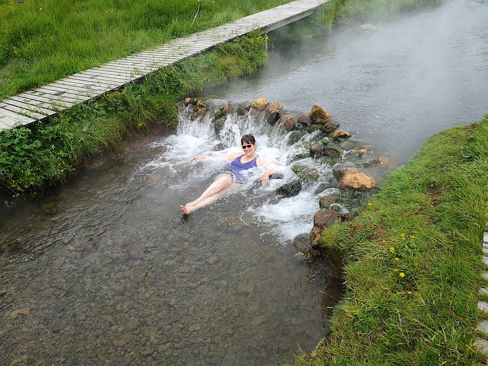 Reykjadalur hot spring thermal river, Iceland