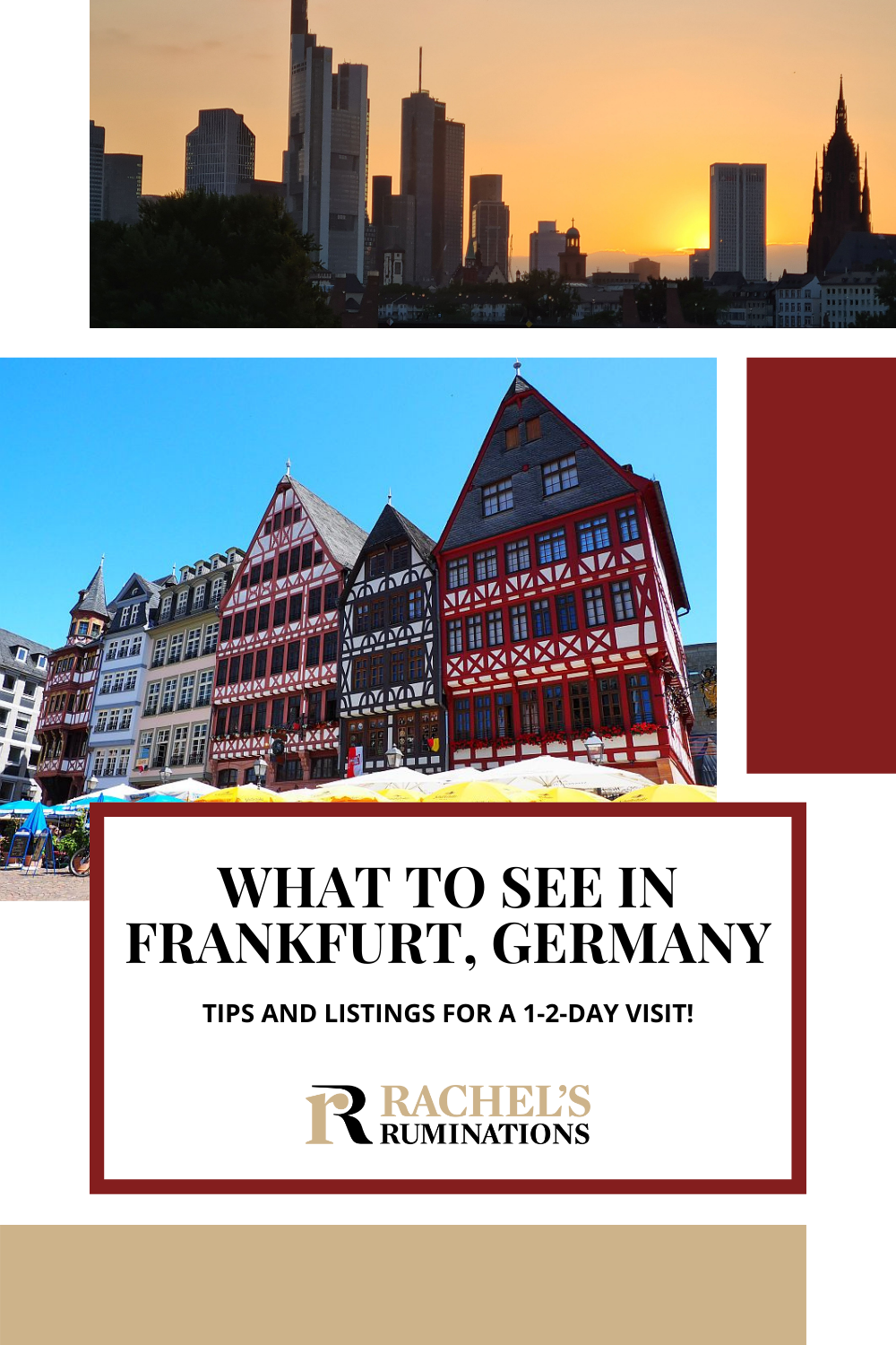 You'll only have a short time in Frankfurt? This article will help you decide what to see in Frankfurt in 1-2 days: must-sees and lots more options and ideas so you can make the best of a short city trip! via @rachelsruminations