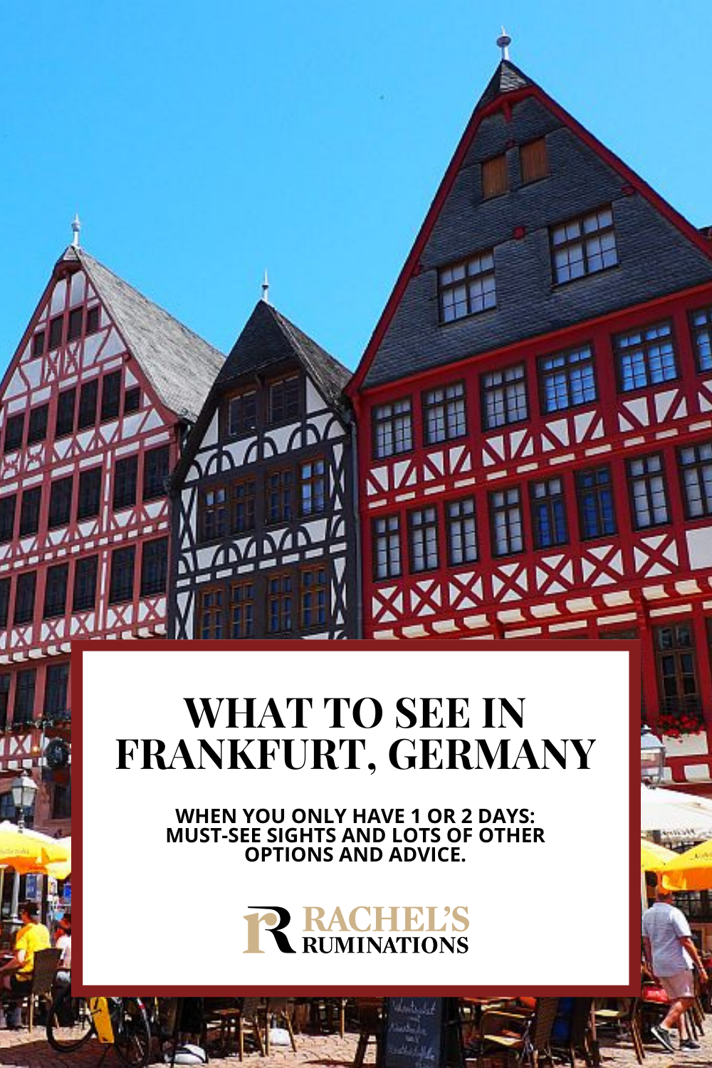 You'll only have a short time in Frankfurt? This article will help you decide what to see in Frankfurt in 1-2 days: must-sees and lots more options and ideas so you can make the best of a short city trip! via @rachelsruminations