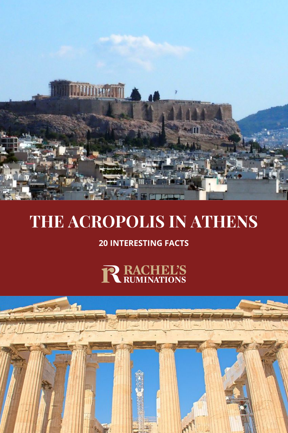 A gem of classical Greek architecture, the Acropolis is an absolute must-visit! Read these facts about the Acropolis in Athens before you go! via @rachelsruminations