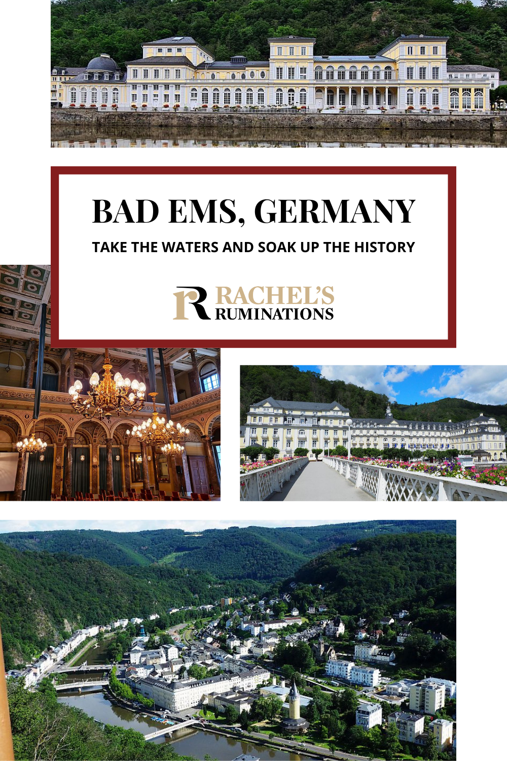 Things to do in Bad Ems, Germany, a historical thermal spa town, where you can experience the days when the elite came to "take the waters." via @rachelsruminations