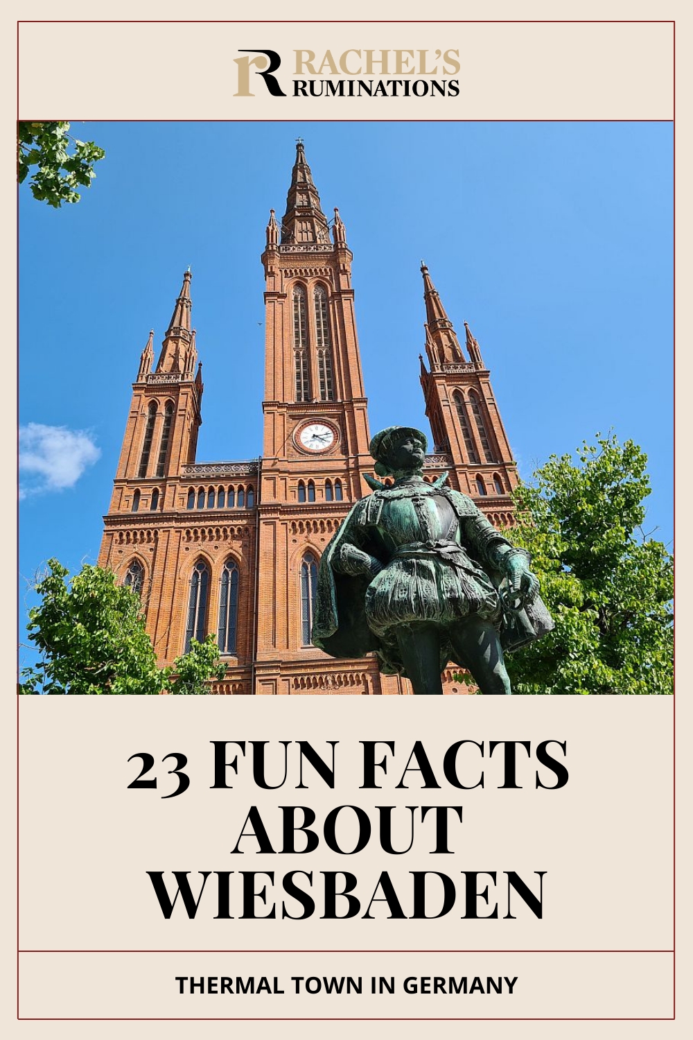 Here are some fun facts about Wiesbaden, Germany, a historic thermal town. Not as as famous as Baden-Baden, but it's got plenty to offer. via @rachelsruminations