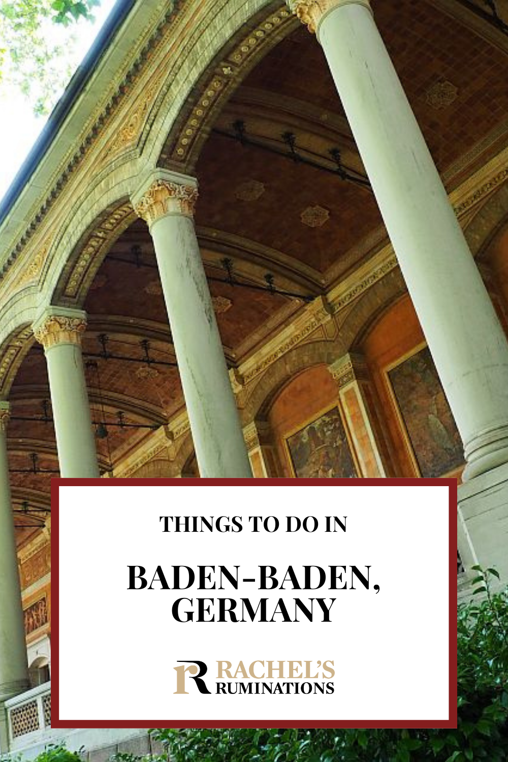 Plenty of pleasant things to do in Baden-Baden, Germany. Stroll the historic thermal town, soak in a spa, visit a museum, or see breathtaking views over the Black Forest. via @rachelsruminations