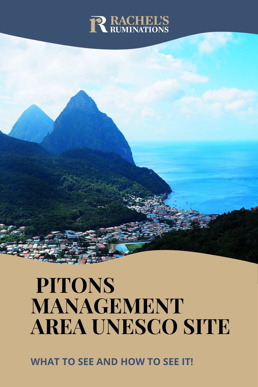 Pitons Management Area UNESCO site in Saint Lucia contains the famous sulphur springs, a drive-in volcano, assorted waterfalls, the beautiful Pitons peaks and lots more things to see! via @rachelsruminations