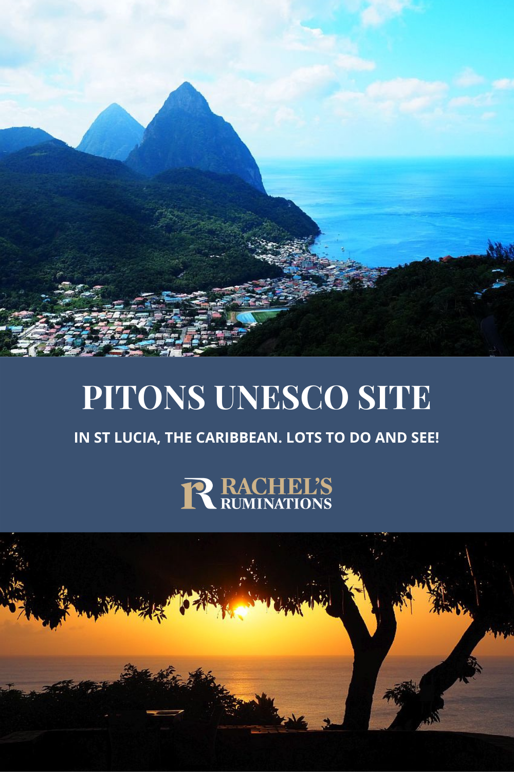 Pitons Management Area UNESCO site in Saint Lucia contains the famous sulphur springs, a drive-in volcano, assorted waterfalls, the beautiful Pitons peaks and lots more things to see! via @rachelsruminations