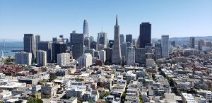 View of San Francisco's skyscraper-filled downtown, the best view in San Francisco.