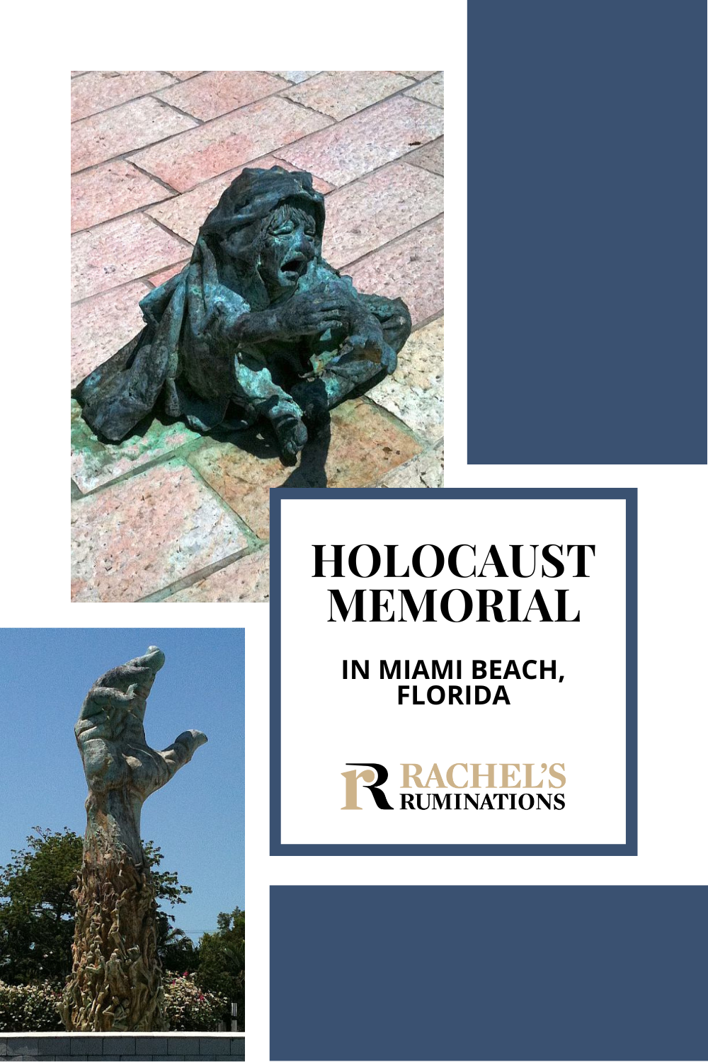 The Holocaust Memorial in Miami is a series of statues portraying the anguish of the Holocaust, becoming a sensory and emotional experience for visitors. via @rachelsruminations