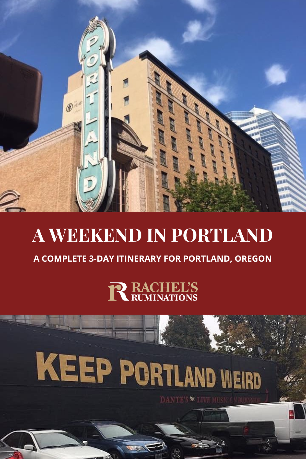 A weekend in Portland, Oregon: here's a 3-day itinerary that covers what to see, where to stay, where to eat, things to do … everything! via @rachelsruminations