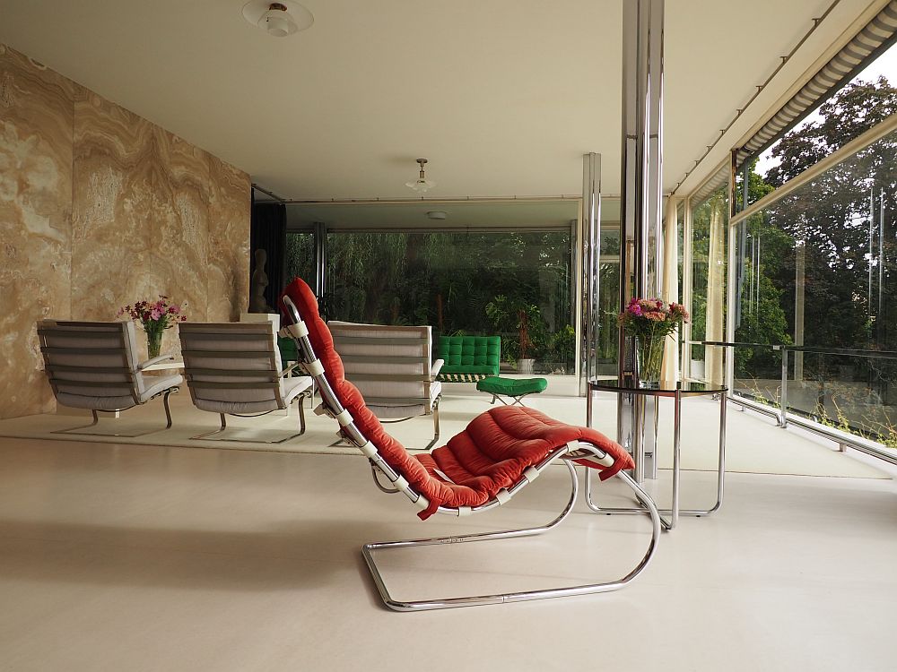 A view of the living room at Villa Tugendhat UNESCO site.