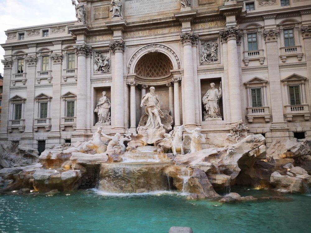 The Trevi Fountain.