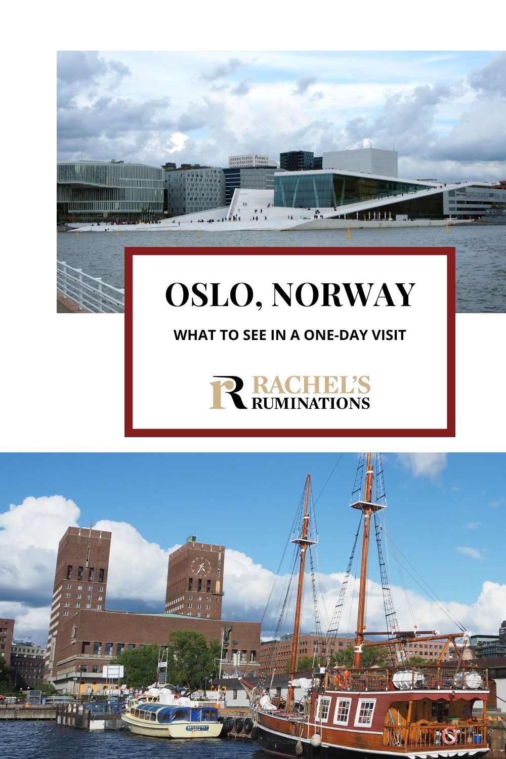 This itinerary for one day in Oslo, Norway, includes all the sightseeing highlights, grouped by location to help you choose which to see. via @rachelsruminations