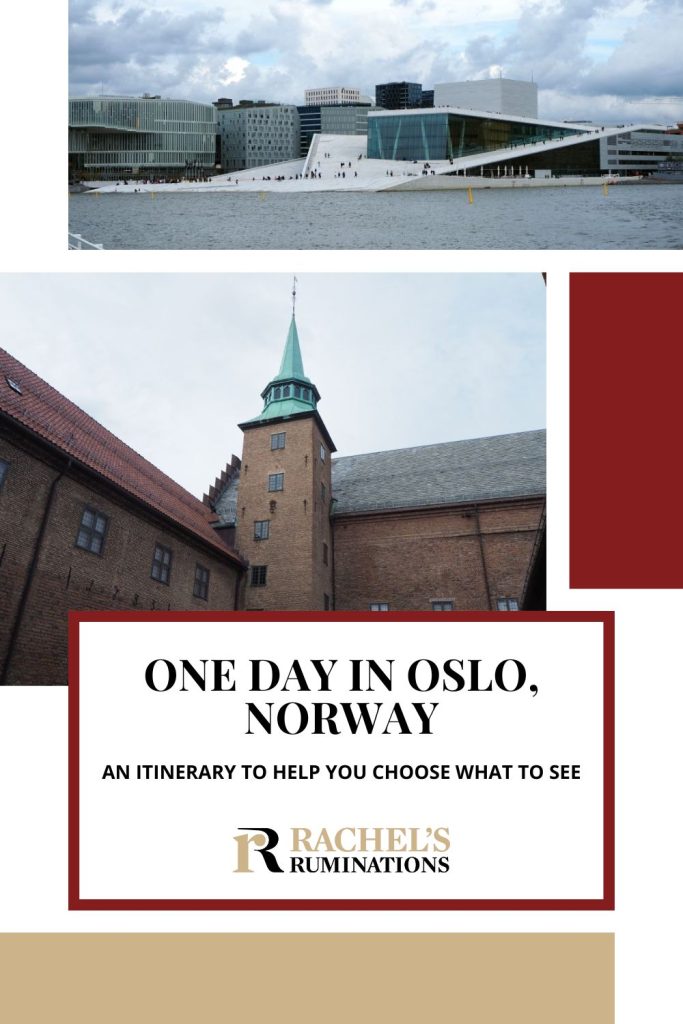 Text: One day in Oslo, Norway: An itinerary to help you choose what to see. Images: above, the Opera House; below, inside the Akershus.