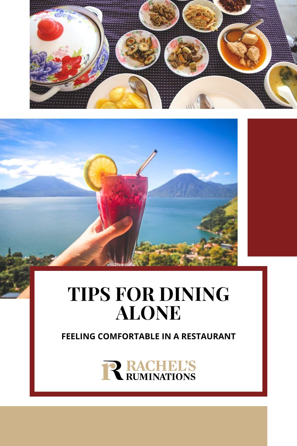 Solo dining can be daunting, but it does not have to be! Read these tips for how to eat out by yourself and enjoy it! via @rachelsruminations