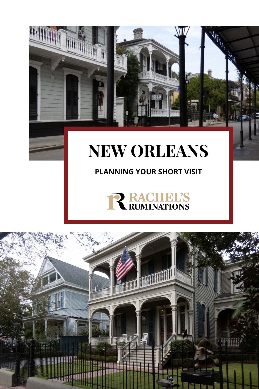 Planning a quick visit to New Orleans? Take a look at this 2-day itinerary! Things to see and do in two days, plus more tips if you have more time. via @rachelsruminations