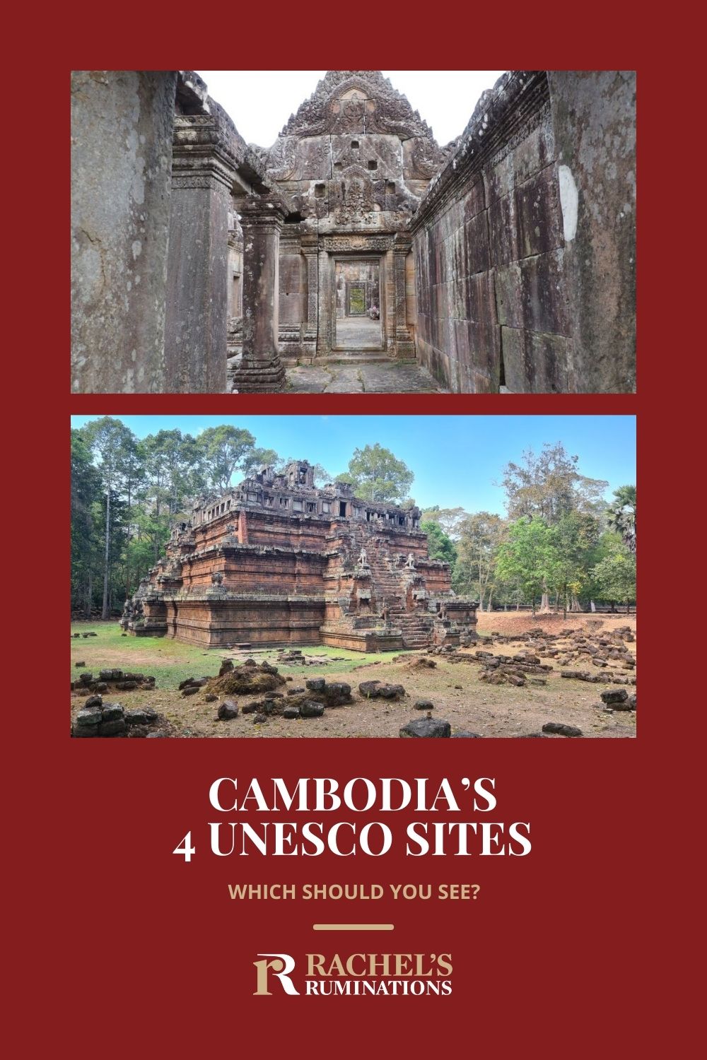 Cambodia has more that just Angkor Wat! Read here about all four of the UNESCO sites in Cambodia, with lots of advice for visiting them. via @rachelsruminations