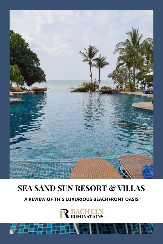 Text: Sea Sand Sun Resort & Villas: A review of this luxurious beachfront oasis. Image: the pool.