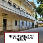 Text: The Killing Fields and the Cambodian War Museum in Siem Reap, Cambodia. Image: the former prison at the Killing Fields.