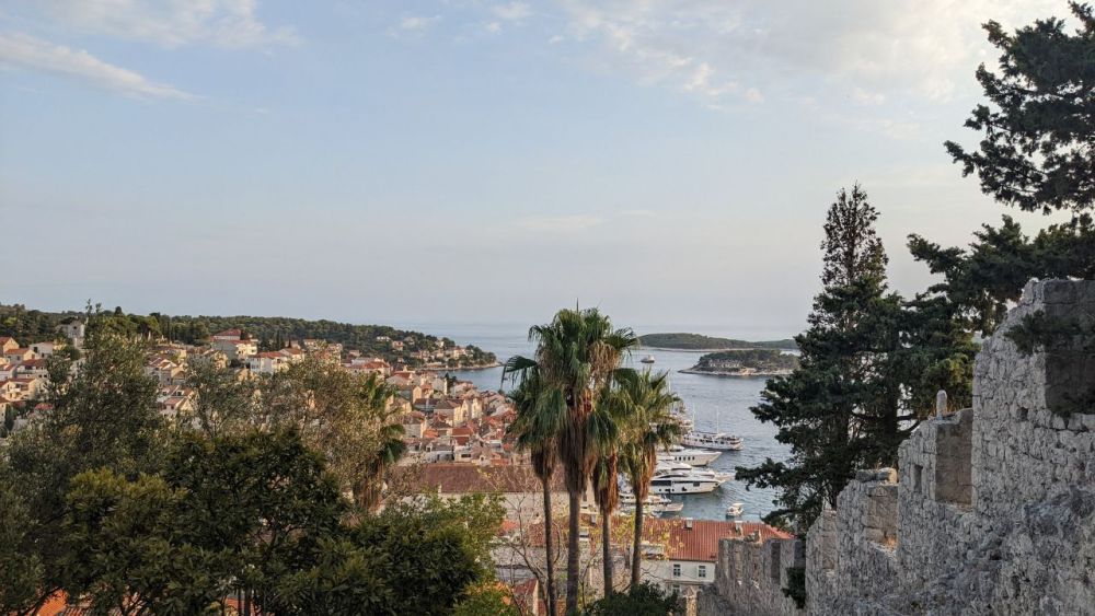 A view of Hvar from a hill.