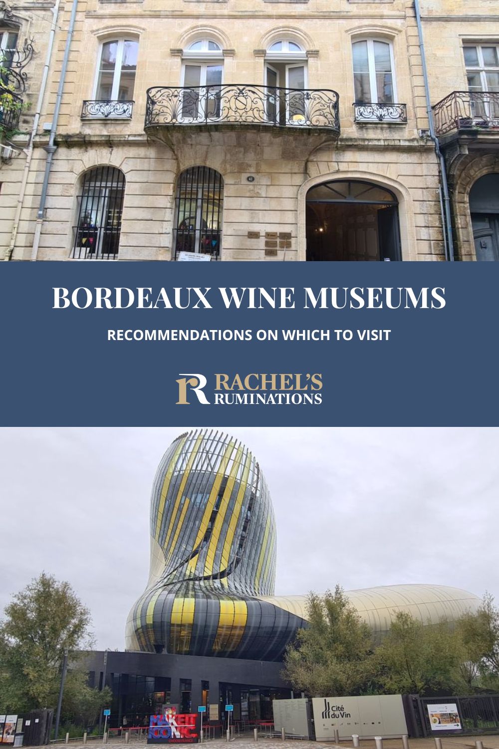 The Musee du Vin et du Negoce or the Cite du Vin: which wine museum in Bordeaux should you visit? I visited both, so you don't have to! via @rachelsruminations