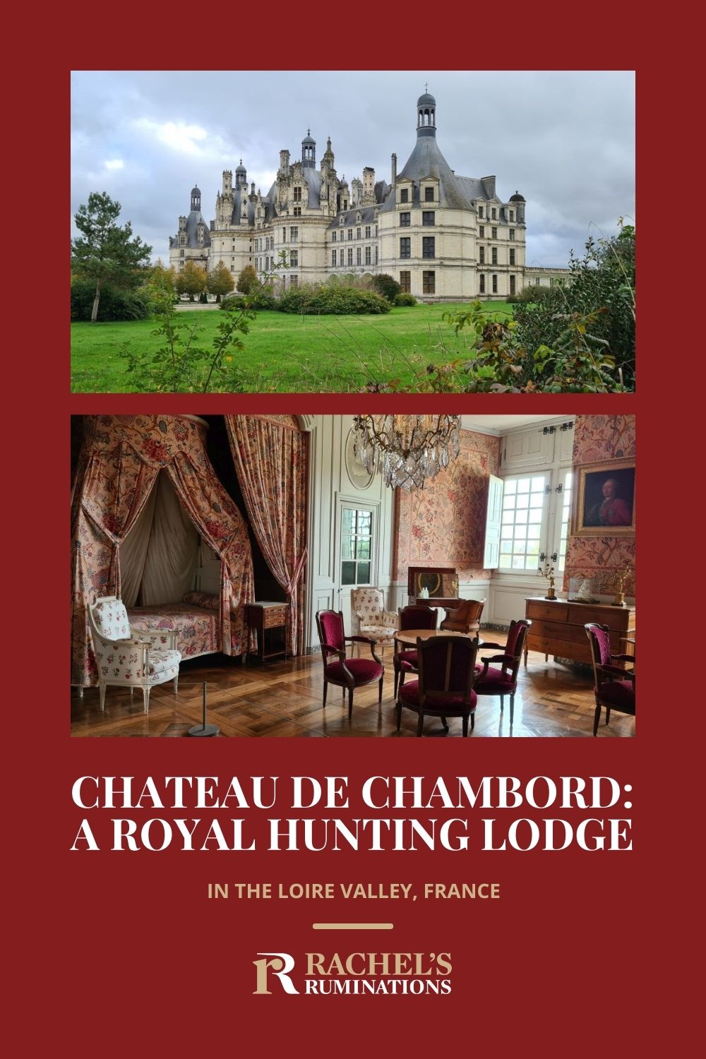 Chateau de Chambord: a spectacular 16th-century castle in the Loire Valley, worth seeing for its architecture and the art it contains. via @rachelsruminations