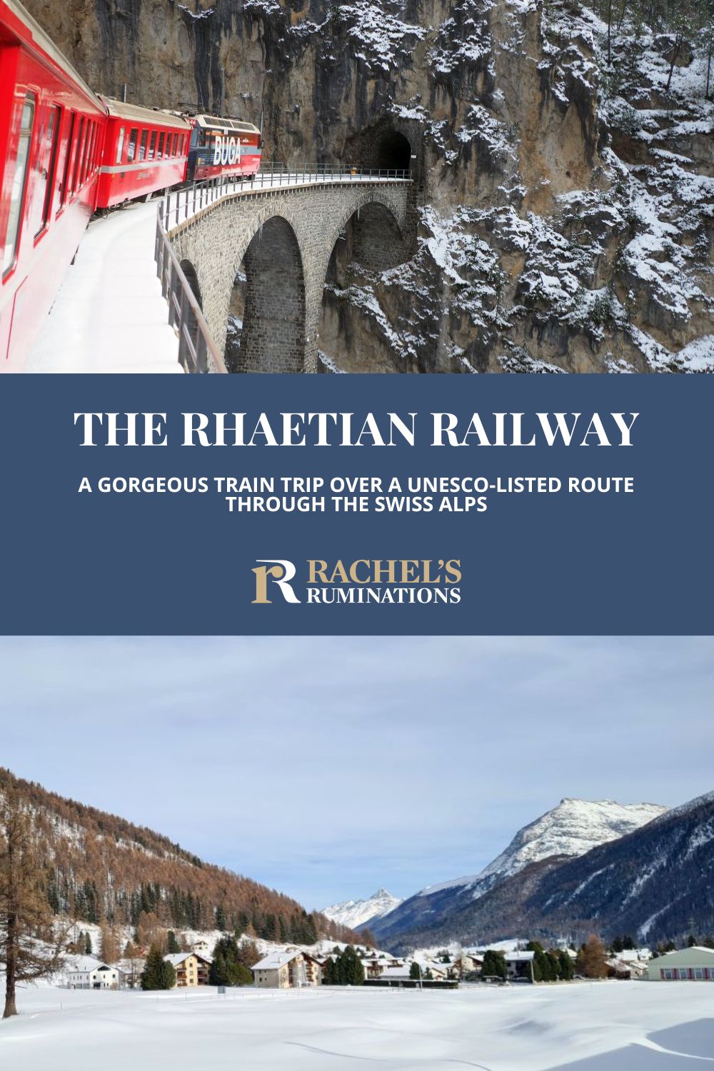 The Rhaetian Railway, a UNESCO site in southern Switzerland, is a marvel of engineering, taking passengers past absolutely stunning scenery through the Alps to Italy. via @rachelsruminations