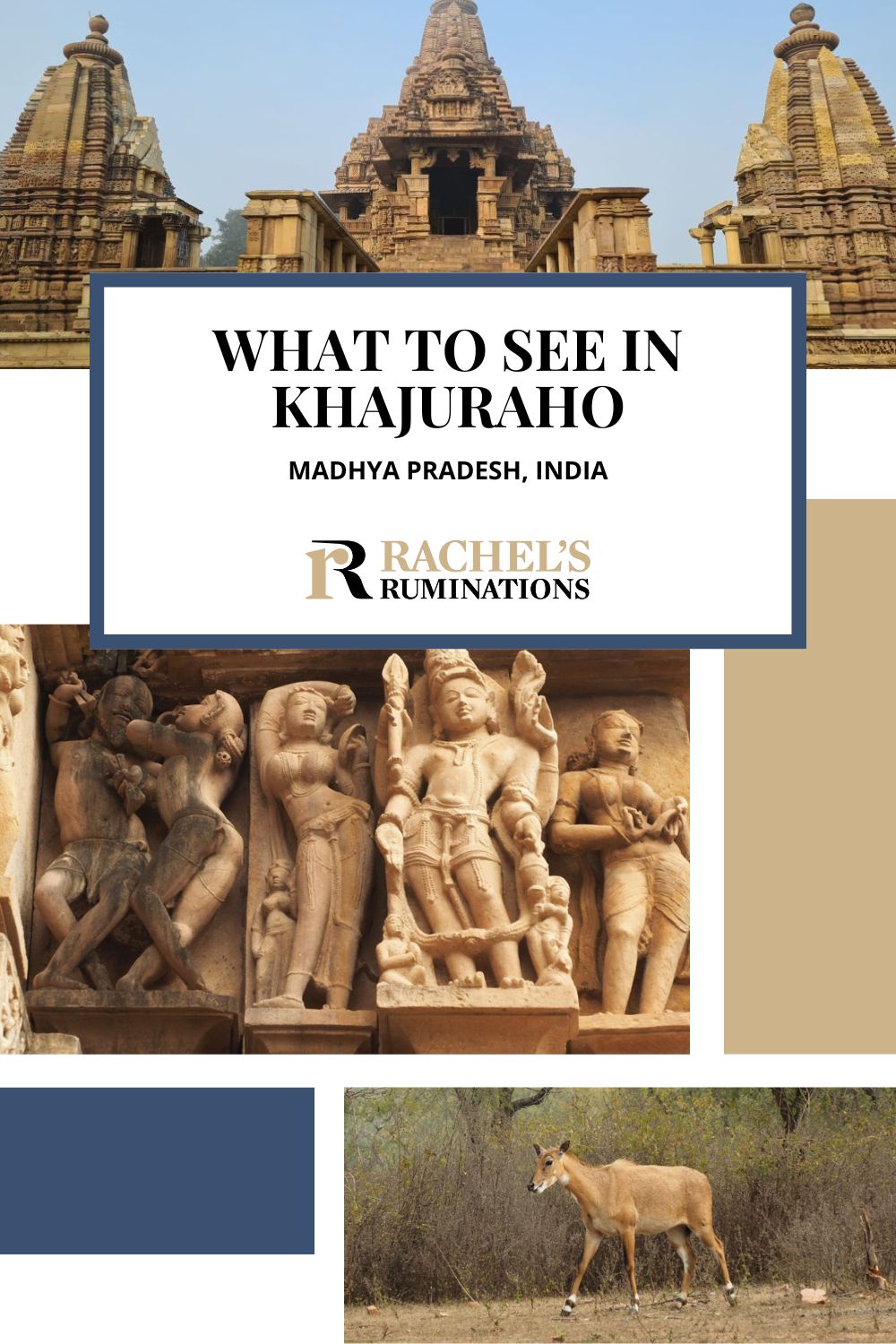 In a few days in Khajuraho, you can visit three great places: an outstanding UNESCO-listed historical site and two nature reserves. Includes advice for your Khajuraho trip. via @rachelheller