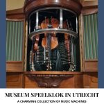 Text: Museum Speelklok in Utrecht: A charming collection of music machines. Image: a violina.