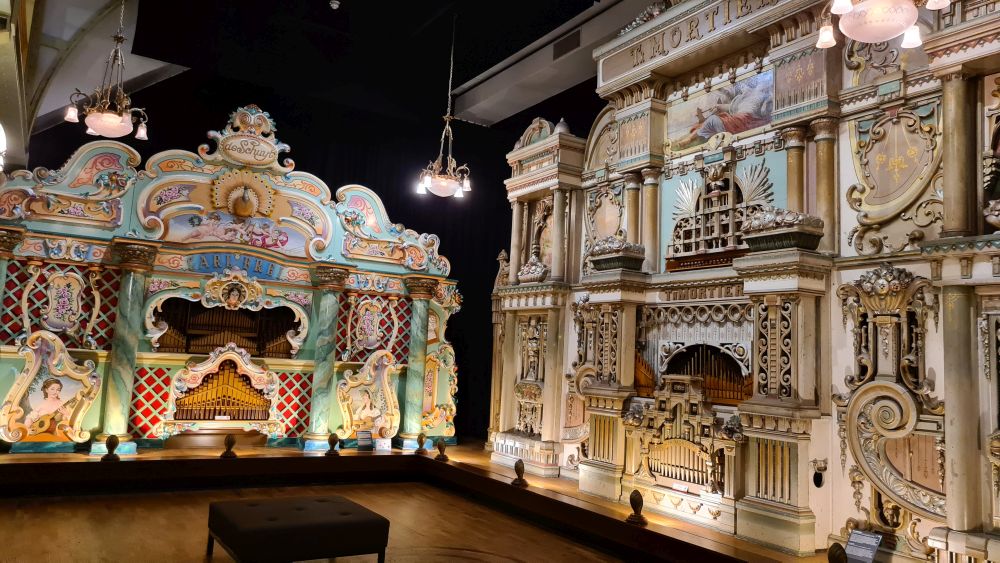 Two huge and very highly decorated organs.